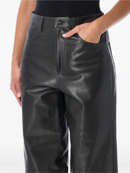 Pantaloni Róhe din piele gri