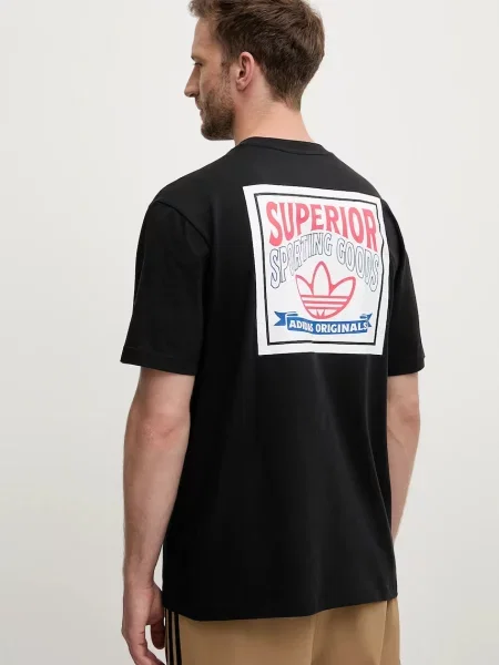 Тениска Adidas Originals с принт черно