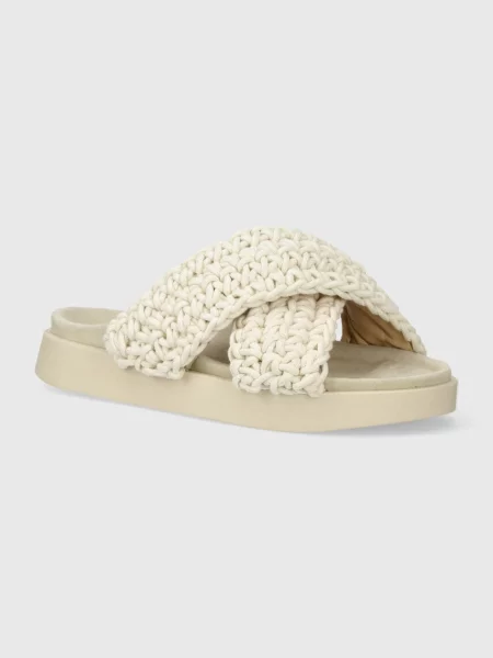 Чехли Inuikii Woven бяло с платформа