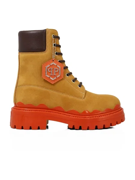 Botki Philipp Plein beżowe
