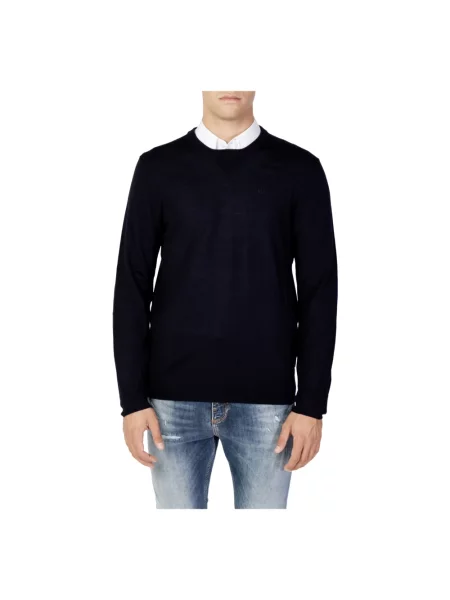 Sweter Armani Exchange wełniany niebieski