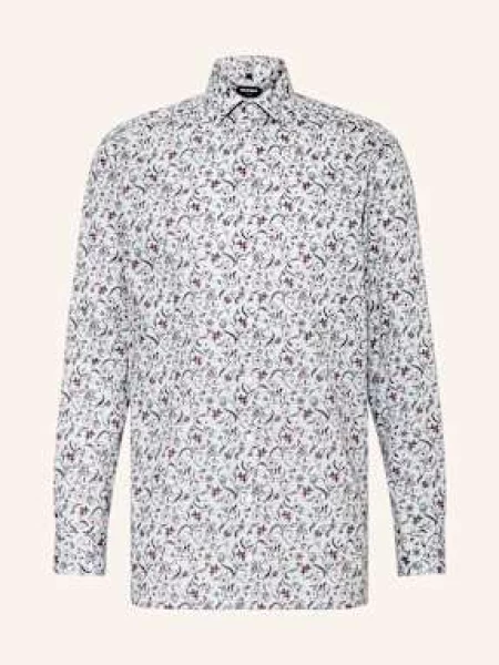 Olymp Košile Modern Fit světle šedá/ světle zelená černá
