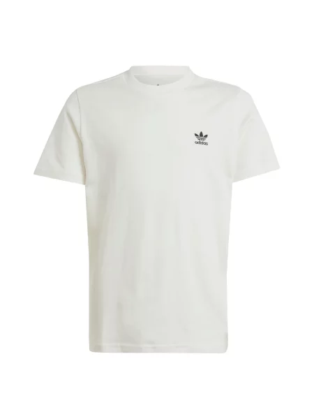 ADIDAS ORIGINALS Tricou Trefoil Essentials negru / lână alb
