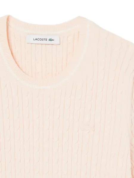Scurt tricou Lacoste tricotate roz