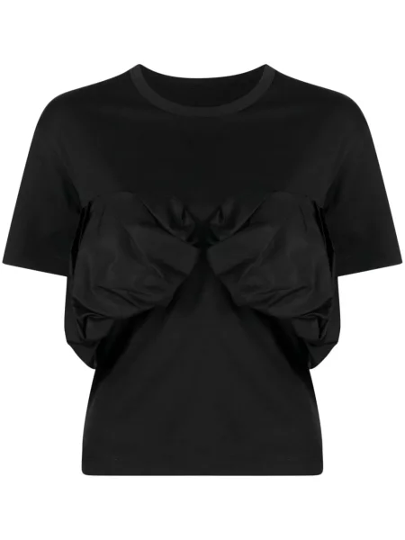 Tricou Jnby cu volane scurt negru