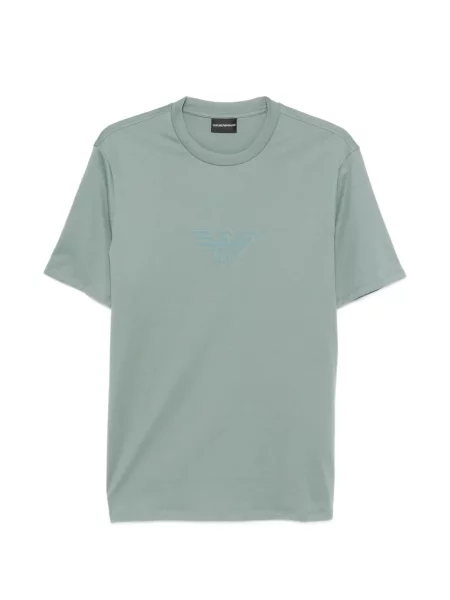Tricou Emporio Armani cu autograf verde