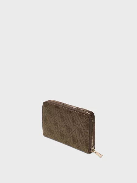 Гаманець Guess з принтом бежевий