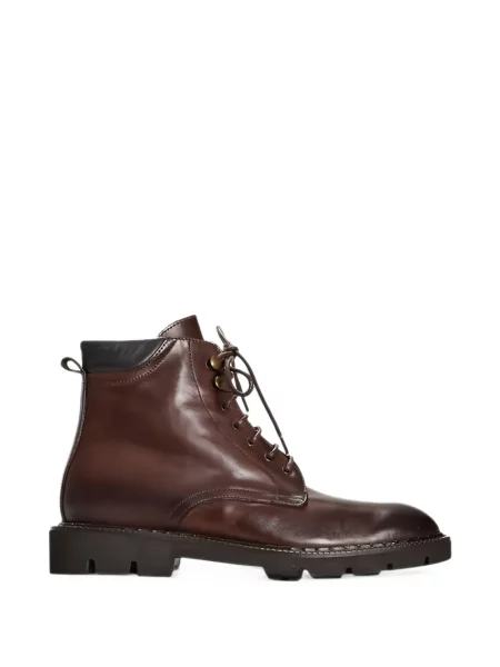 Botine Roberto Pepe Luxury cu șireturi din piele maro