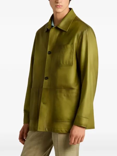 Geanta de piele Kiton verde