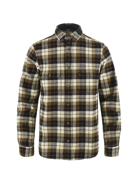 Cămașă Fjallraven de flanelă alb