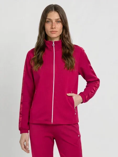 Joy Sportswear Mikina Lizzy S Galonovými Pruhy fuchsiová