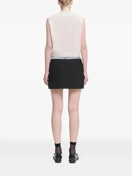 Vestă Simkhai din cașmir alb