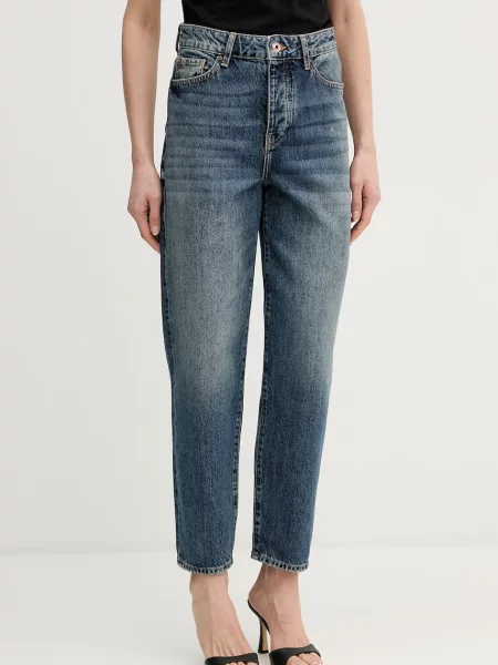 Armani Exchange jeansy carrot niebieskie