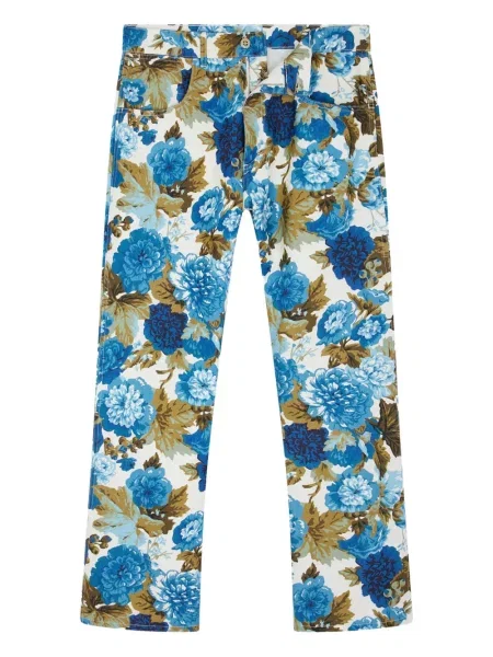 Pantaloni Fursac din țesătură twill albastru