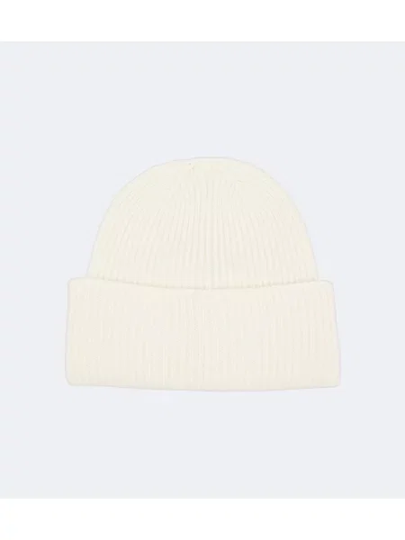 Căciulă Max Mara cu broderie din cașmir alb