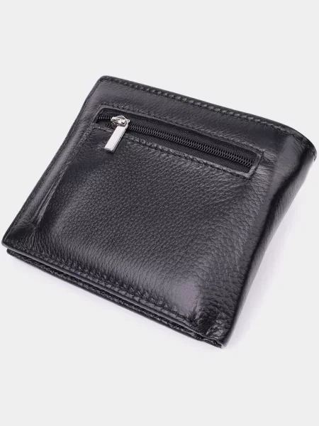 Кожаный кошелек St Leather Accessories черный