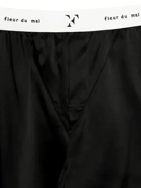 Hedvábné boxerky Fleur Du Mal černé