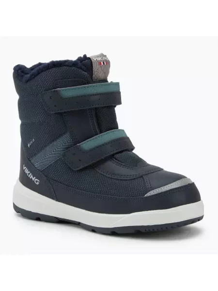 Śniegowce dziecięce Viking Play Reflex Warm GTX 2V navy/charcoal szare
