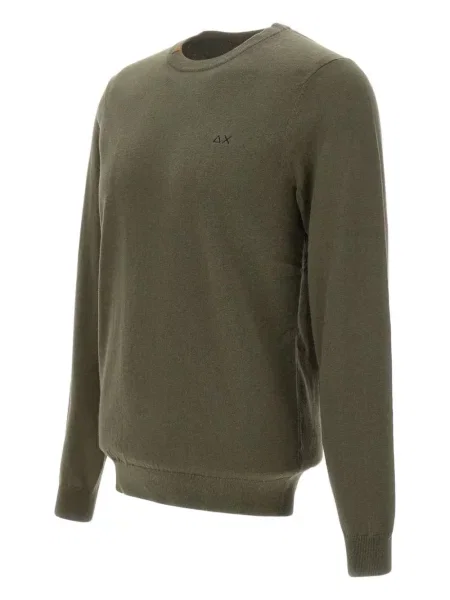Pulover Sun68 cu broderie verde