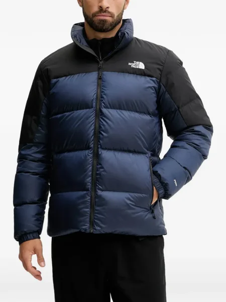 Geacă The North Face cu broderie albastru