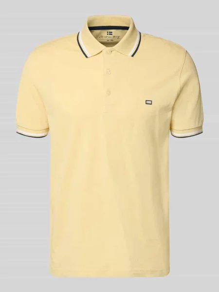 Koszulka polo w kroju regular fit z kontrastowymi paskami Christian Berg Men