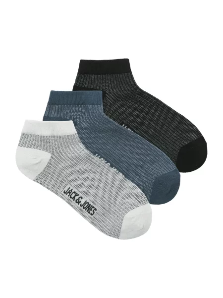 JACK & JONES Nogavice JACBRYAN opal / črna bela