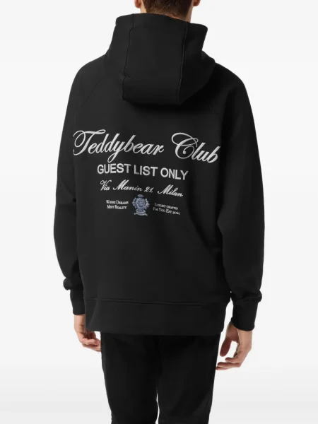 Плюшено мече суичър с качулка Philipp Plein черно