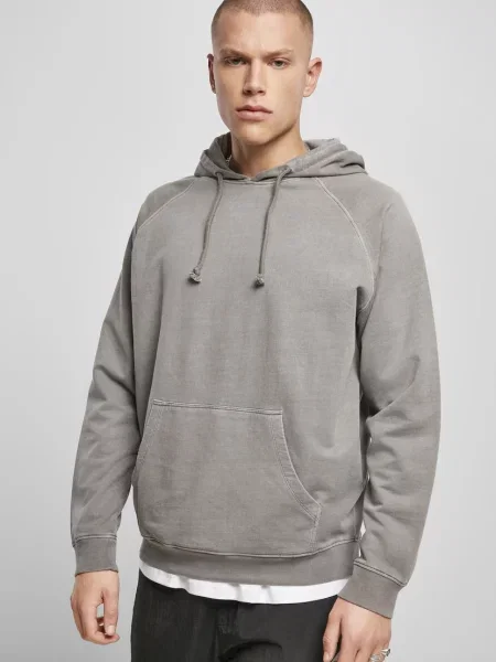 Суичър с качулка Urban Classics сиво