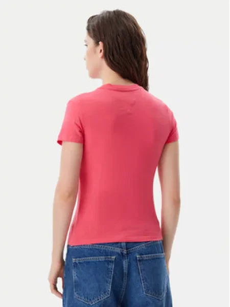 Tričko Tommy Jeans růžové