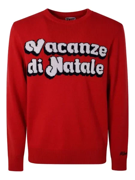 Вълнен дълго пуловер Mc2 Saint Barth червено