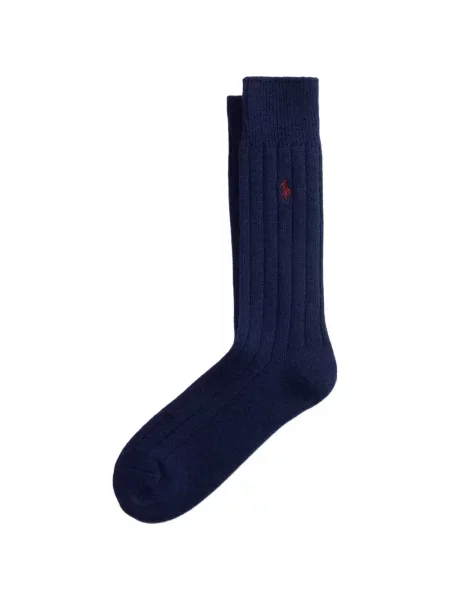 Дълго плетени аргайл чорапи Polo Ralph Lauren червено