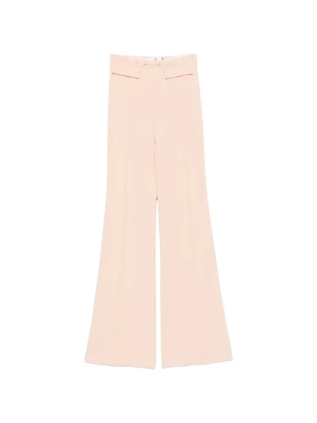 Pantaloni Elisabetta Franchi evazate cu autograf roz