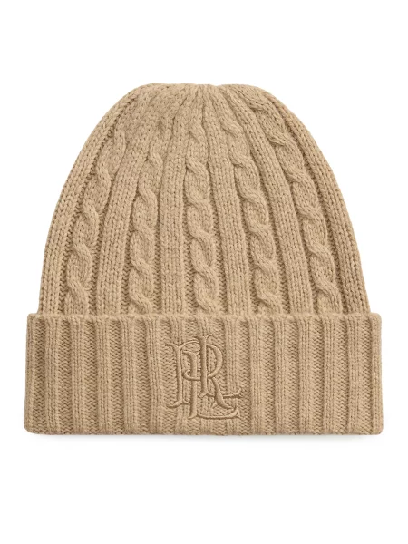 Lauren Ralph Lauren beanie kapa z volno bež