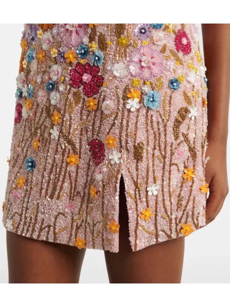 Rochie La Fuori cu model floral roz