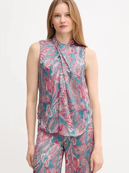 Bluza Hoss Intropia za žene s uzorkom plava