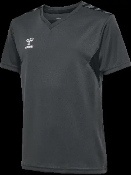Hummel Koszulka hmlAUTHENTIC PL JERSEY S/S KIDS z – ASPHALT szara