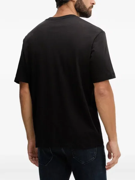 Tricou Armani Exchange cu broderie negru