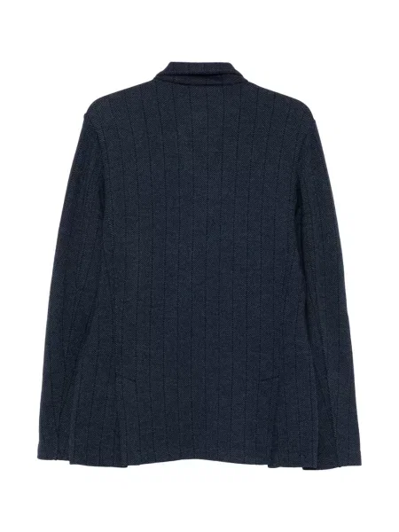 Sacou Gran Sasso de lână cu model herringbone albastru