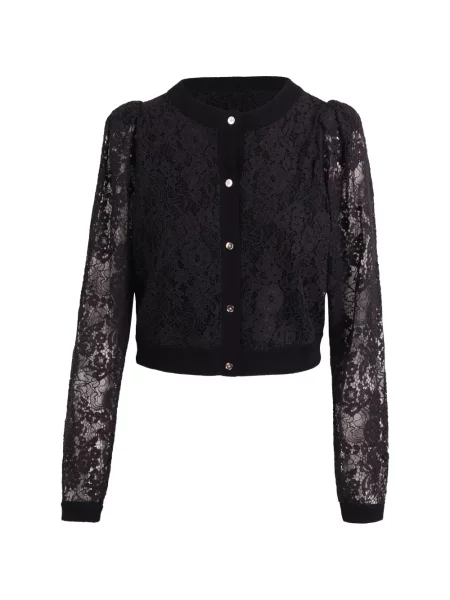 Cardigan Alice + Olivia din dantelă negru