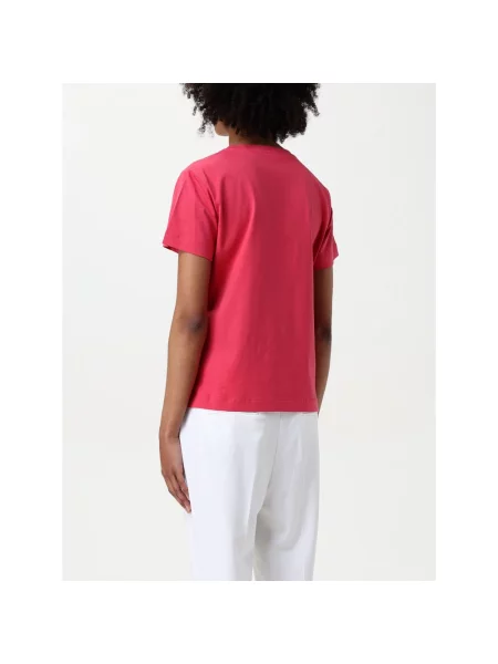Koszulka Pinko casual z dżerseju z autografem czerwona