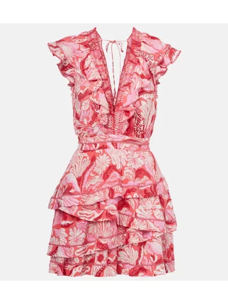 Rochie Poupette St Barth din satin cu model floral