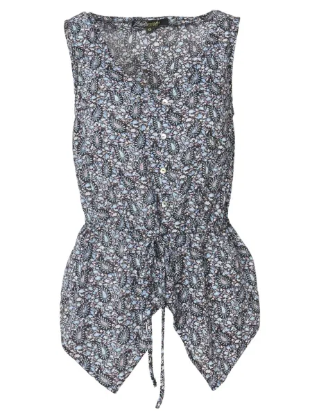 KOROSHI Bluza mornarska / svetlo modra / majnica bela