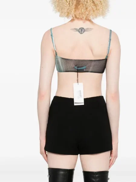 Top Jean Paul Gaultier cu imagine cu imprimeu abstract albastru