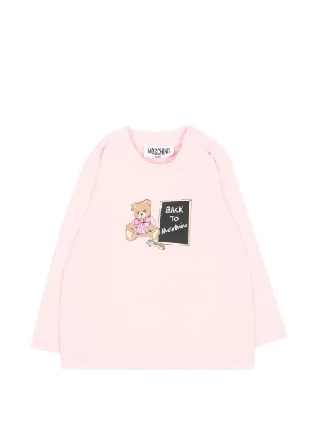 Koszulka dziecięca Moschino różowa