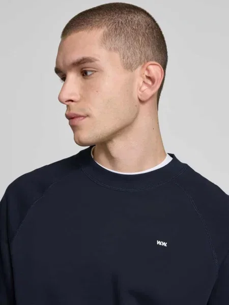 Bluza o kroju oversized ze stójką Wood Wood granatowa