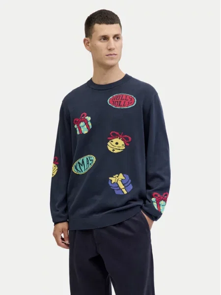 Jack&Jones Πουλόβερ Holiday Σκούρο μπλε