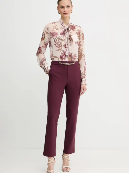 Сорочка Marciano Guess VERITY regular декольте з зав'язкою бежевий