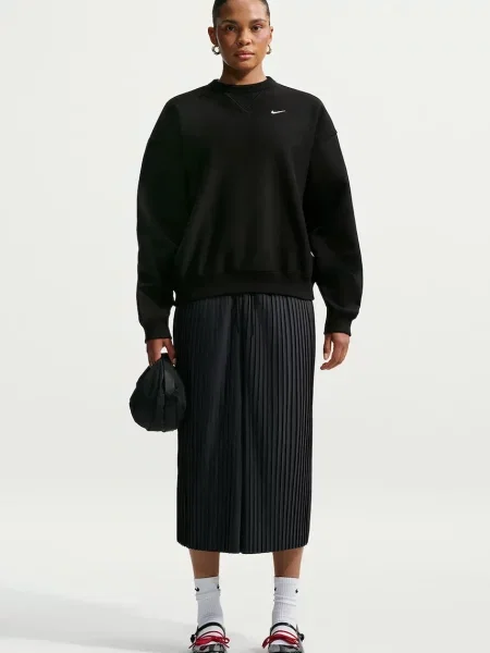 Nike Sportswear hanorac oversized pentru femei cu Studio Fleece negru
