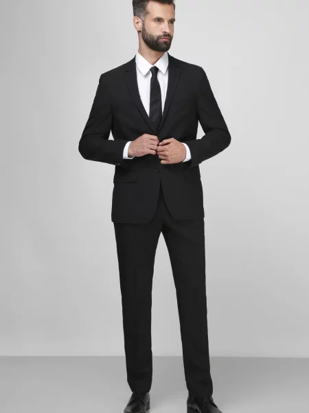 Вовняний костюмний костюм Karl Lagerfeld чорний