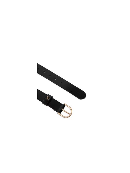 Opasok Calvin Klein Rounded Buckle Ck Loop čierna